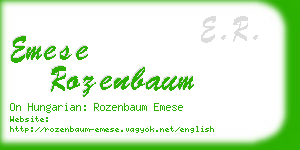emese rozenbaum business card